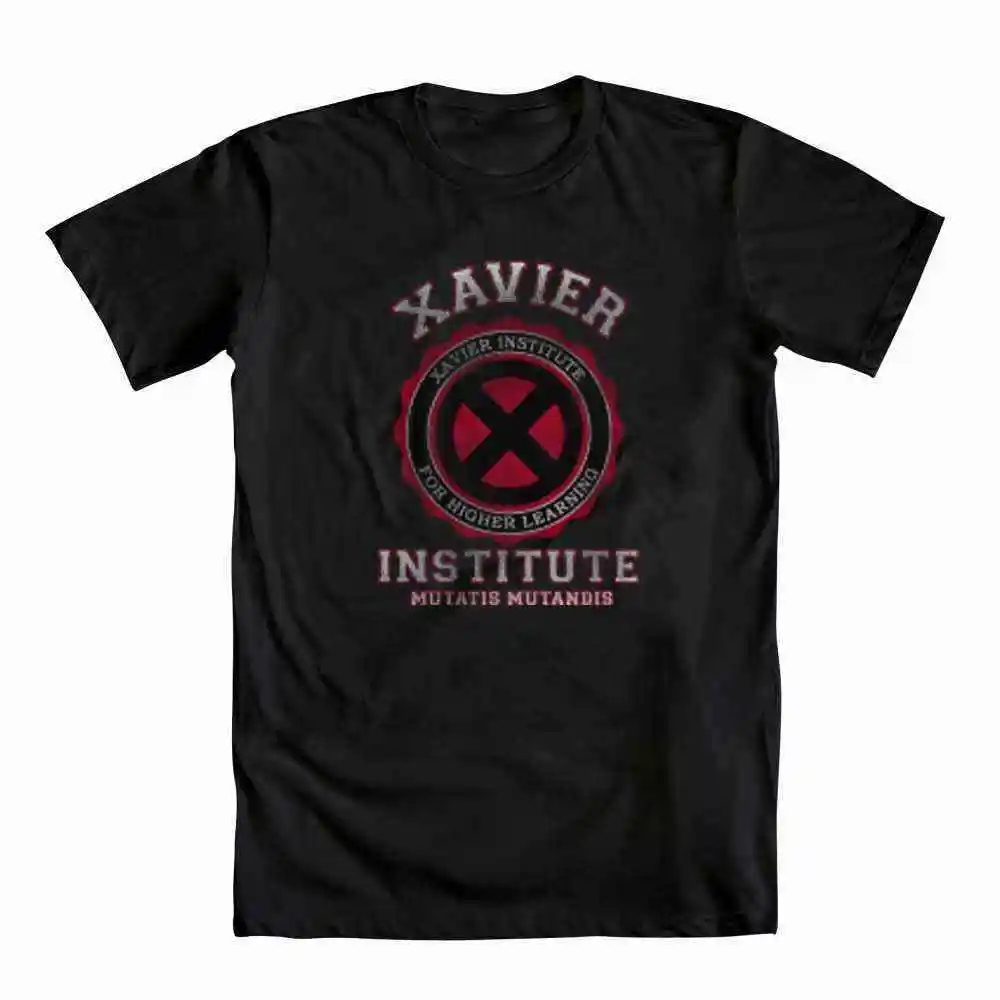 

Marvel X-Men Xavier Institute Mens Black T-Shirt Streetwear Funny Print Clothing Hip-Tope Mans T-Shirt Tops Tees