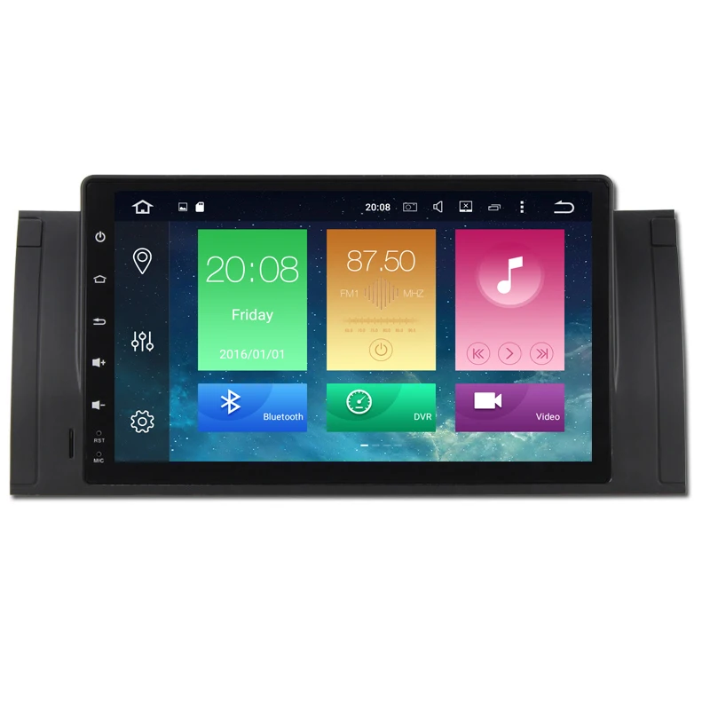 Top 9" Android 8.0 2G RAM 32G ROM 8 Core HD 1024*600 Screen 1 Din Car DVD GPS 9 inch Radio Stereo For BMW E53 E39 X5 wifi 3G/4G 20
