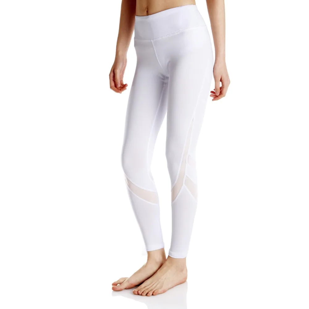 Lumier 2017 Fitness Legging Sports For Female Lulu Yoga Clothing Pants Women Spliced Mesh Running Tight Gym Legging Sport Femme (7)