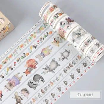 

8 pcs/box Animal Washi tape Set DIY Decoration Scrapbooking planner masking tape adhesive tape label stationery sticker