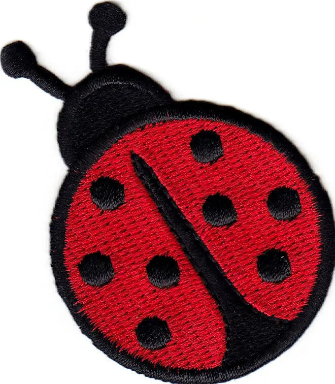 

Custom embroidered Patches Iron On badge Ladybugs can be customized with your logo design factory direct OEM service