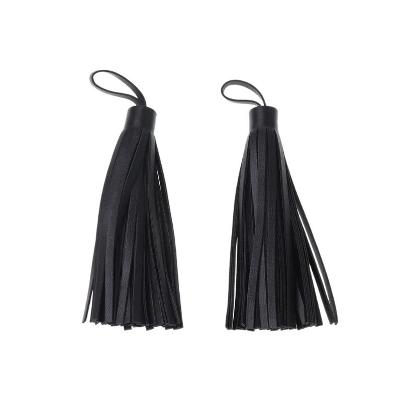 

2x Fashion Casual Faux Leather Tassels Chain Phone Bag Pendant 12cm