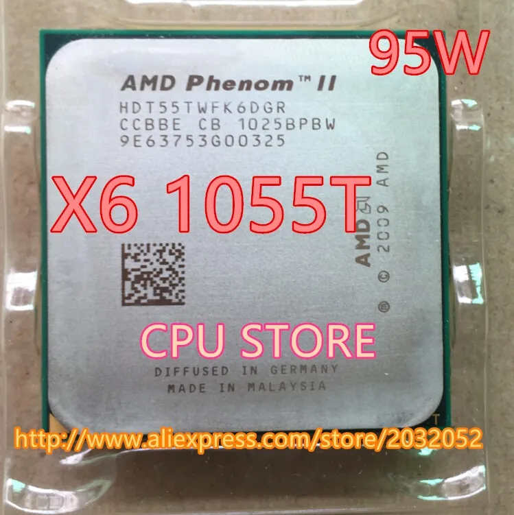 Процессор AMD Phenom II X6 1055T x6 1055T 95W cpu Процессор 2,8 GHz AM3 938 Процессор 6M настольный процессор