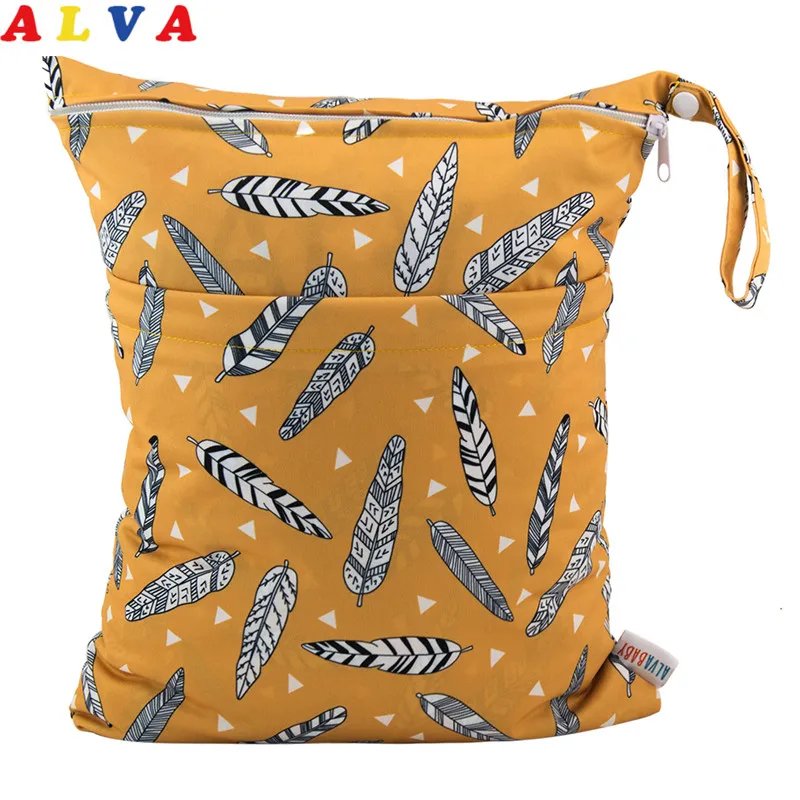 

U PICK Alvababy Nappy Bags Two pockets Snap Handle Reusable Waterproof Baby Diaper Bag