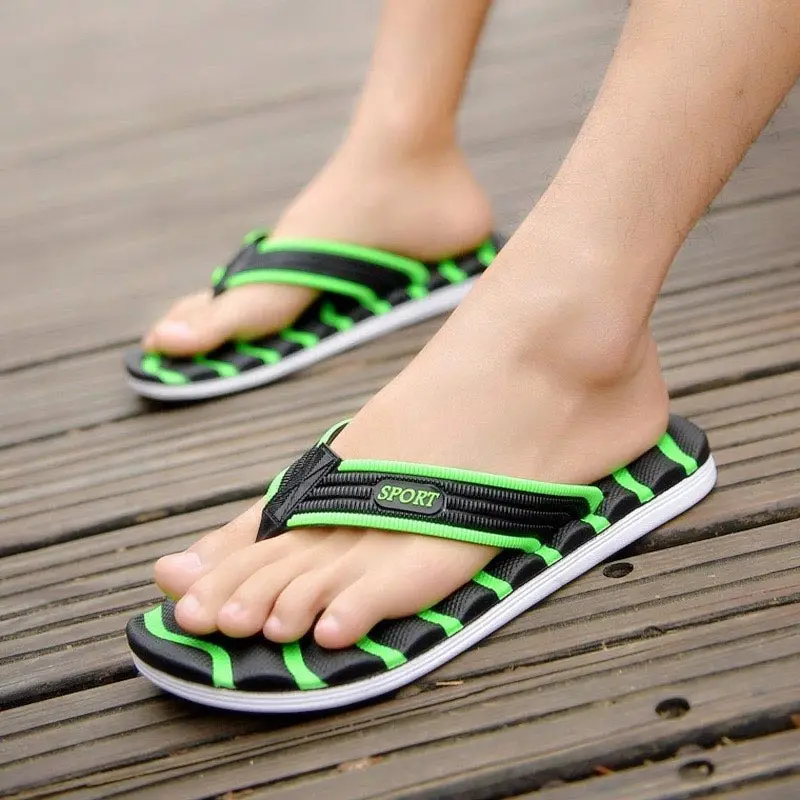 

Summer striped men sandals shoes 2018 new arrival outdoors beach shoes casual men flat sandals shoes men slippers