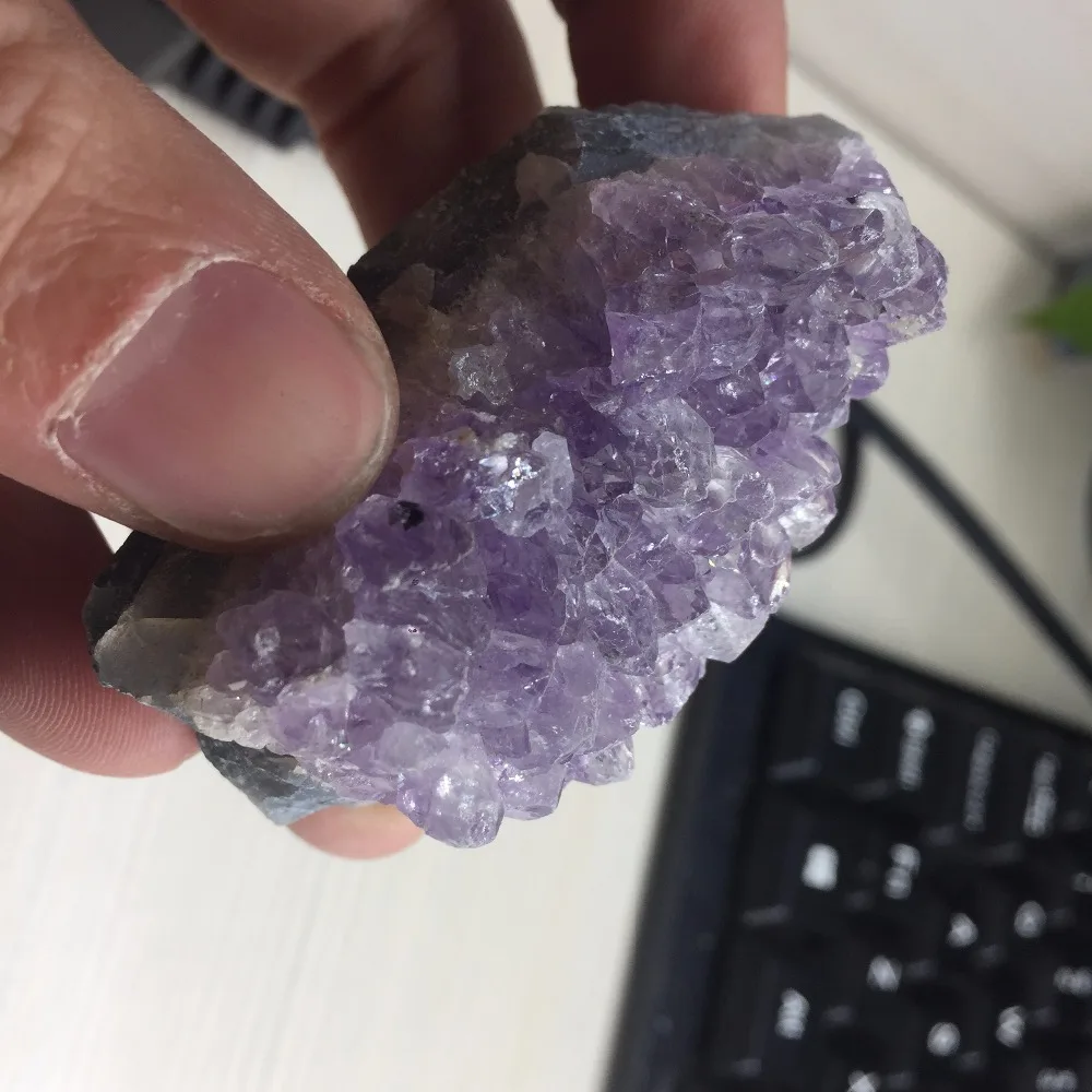 Небольшой кристалл Gift 65g целебный Аметист кластер с лечебным действием образцы
