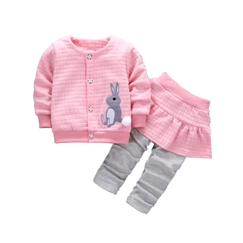 

spring autumn baby girls cute Long sleeve 2pcs set infant girls cotton clothes suit baby girl clothes kids Free shipping