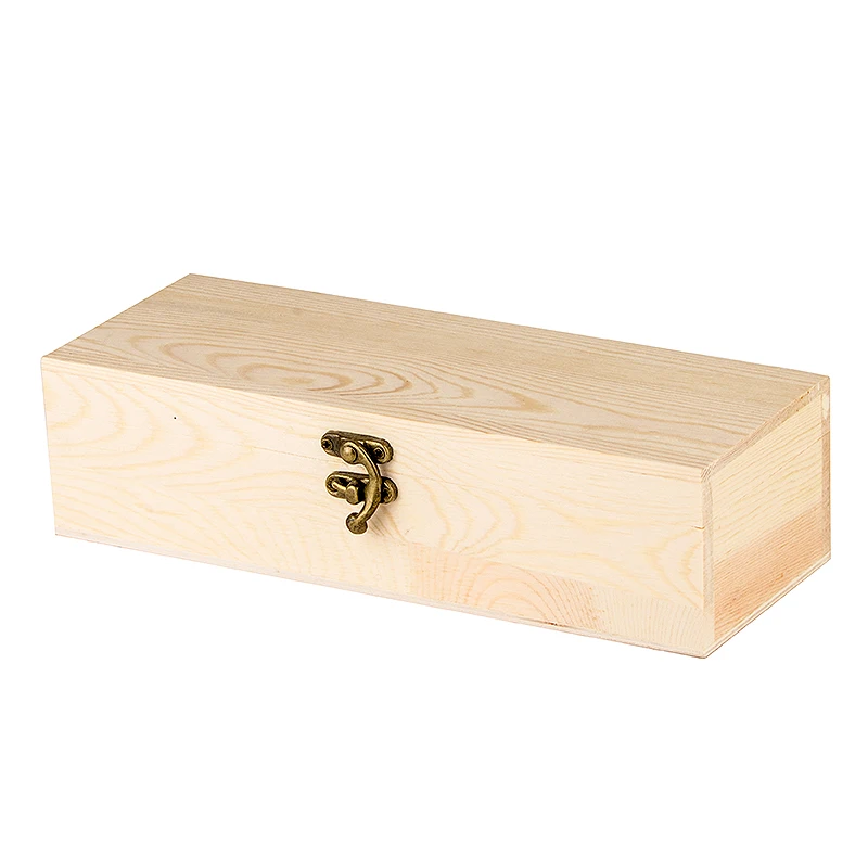 4 Compartment Wooden Storage Box Tea Jewelry Watch Container Case with Lock