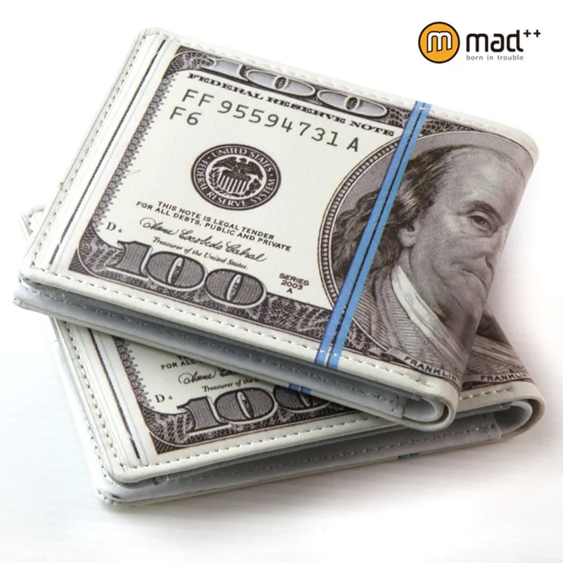 Cute 100 USD US Dollar Wallet For Boys Kids Men PU Leather Money font b Bag