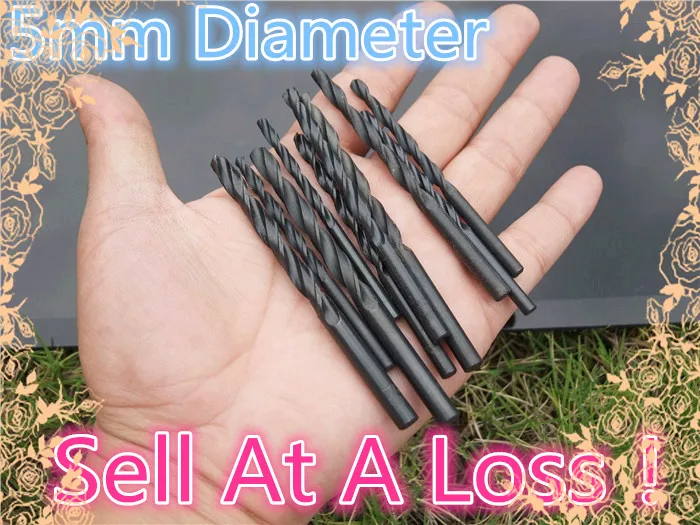 K236B 5MM Black Twist Drill Bit For Iron Aluminum Wood Plastic DIY Tools Sell At A Loss USA Belarus Ukraine