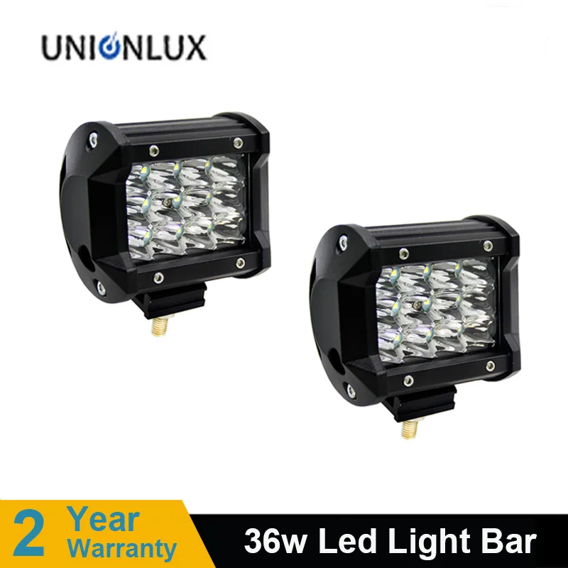 

2pcs 36W 4" 3-Row Spot Beam Led Work Light Led Bar Offroad Driving Lamp 12v 24v For Truck SUV ATV 4x4 4WD Work Lamp