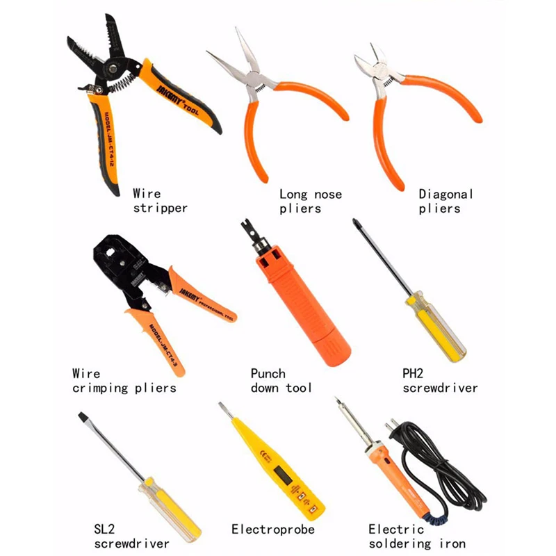 17 in 1 Hand Tool Set Electronic Maintenance Repair Tools Kit Electric Soldering Iron Kit Pliers Tweezers Digital Multimeter Set