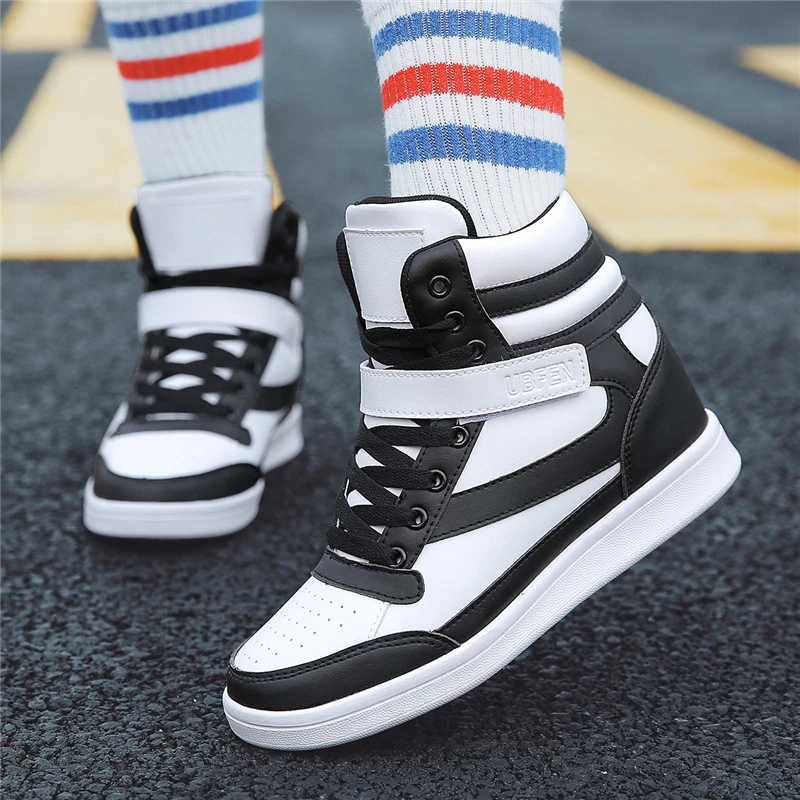 

hot sale Adults woman Sports Boots Spring autumn Running Shoes High Top Athletic Comfortable lace-up Hidden Wedge Sneakers