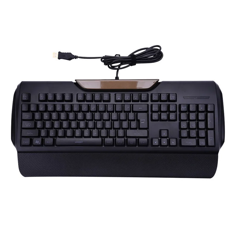 

Newest Professional USB Wired Gaming Keyboard for Desktop Computer Notebook Gamer LOL with Breathing backlight LED Black Gift
