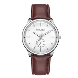 YOLAKO для мужчин деловой кожаный ремень простой зеркало кварцевые часы s часы Лидирующий бренд Роскошные наручные часы для мужчин наручные