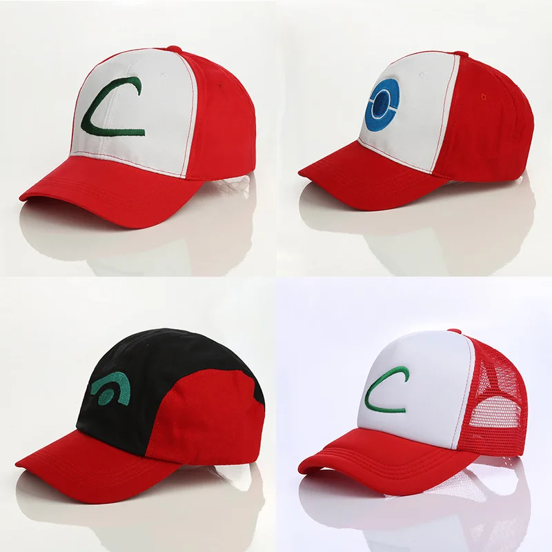 

Anime Pocket Monster Cosplay Costumes Hats Pokemon Cap Ash Ketchum