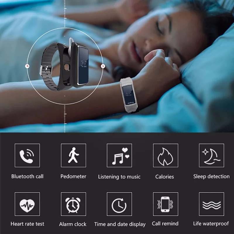 Умные часы zukplus Bluetooth наушники умные мужские спортивные беспроводные гарнитуры