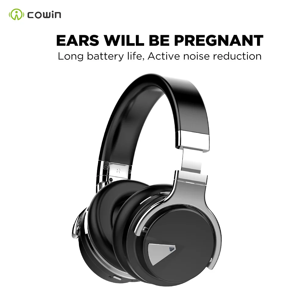 Cowin E7 ANC Bluetooth наушники с активным шумоподавлением Беспроводная гарнитура 30 часов
