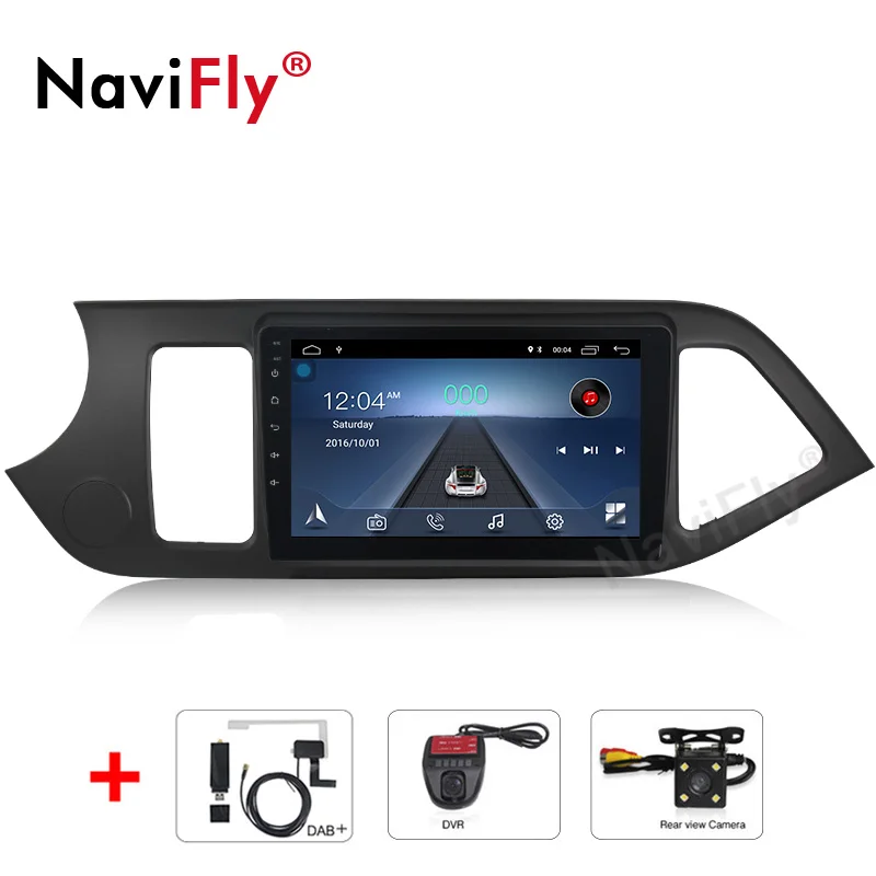 

NaviFly 2Din Android 8.1 9" Car Radio For KIA PICANTO Morning 2011 2012 2013 2014 GPS Multimedia Player Head Unit Wifi 4-Core