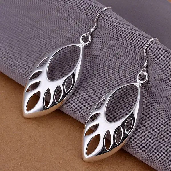 

925 jewelry silver plated earrings ,925-sterling-silver fashion jewelry ,hollow beads earrings E231 /clcalcja eckmtra LKNSPCE231