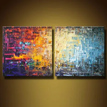 

100% handmade knife Oil Painting art 3pcs/set with frame home decoration pictures for large living room wall picture frames art