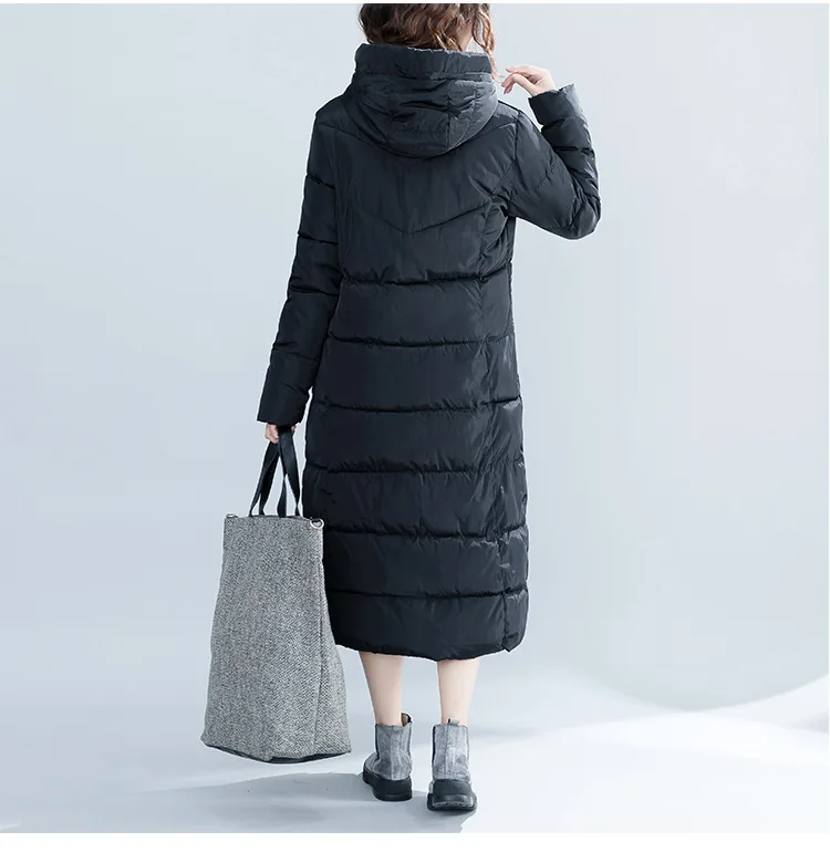 Модное зимнее пальто, длинное, плотное, для женщин, большой размер, парка, Femme, для девушек, теплое, хлопок, больше размера d, зимнее пальто, 3xl, 4xl, верхняя одежда, белый