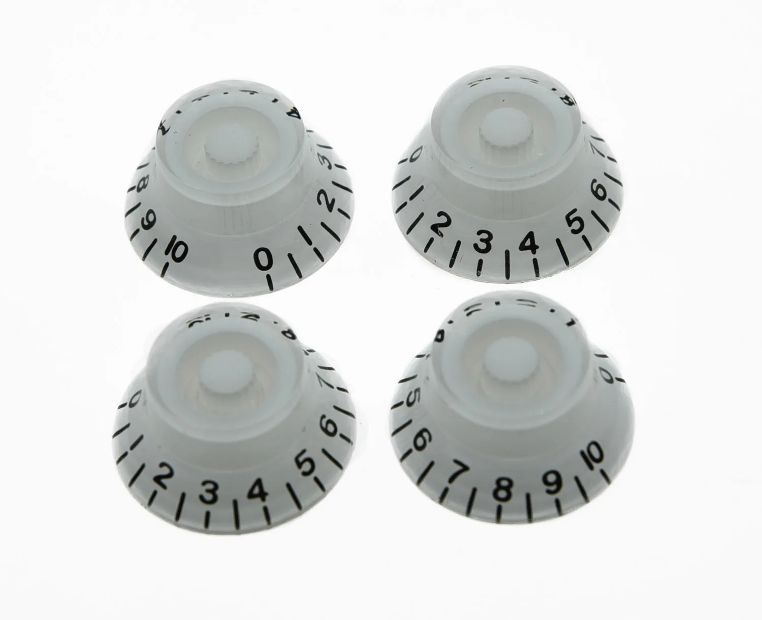 KAISH 4x White LP Guitar Speed Knobs Top Hat Bell Knobs Fits LPin
