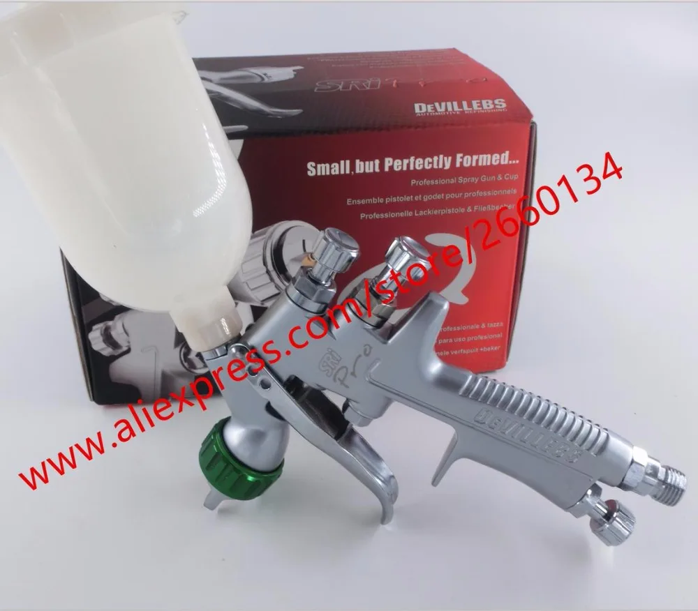 

Free shipping MINI Repair Spray Gun SRi Pro 1.2mm Gravity Feed HVLP Paint Sprayer with 250ml cup