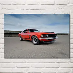 1969 Mustang Boss 302 Фастбэк мышцы классический автомобиль KD003 жизни комнатное домашнее настенное украшение, современное искусство деревянная