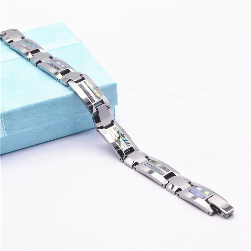 Вольфрамовый Карбид инкрустация оболочки магнитный браслет для мужчин 10*205 мм натуральный корпус вольфрамовые стальные браслеты женские ювелирные изделия