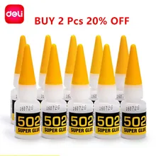 Deli 8g Liquid Super Glue 502 Liquid Glue b7000 Adhesive School Supply for Glass Office Stationery Material Cyanoacrylate Glue