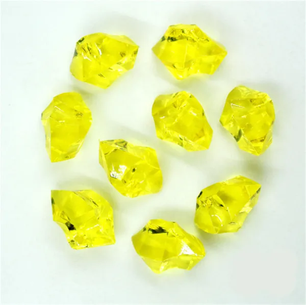 100 шт/партия 14*11 мм акриловые кристаллы алмазные пешки камни разного размера Chessman игровые части для Аксессуары для настольной игры 10 цветов - Цвет: Yellow