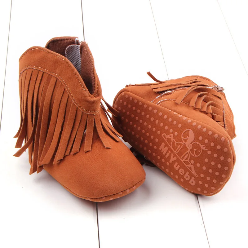 Branded Prewalker Toddler Shoes For Girls First Walkers Tassel Fleece ...