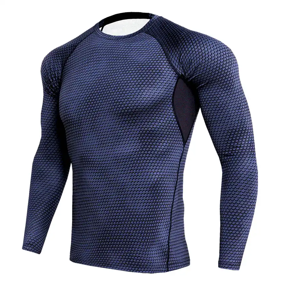 Download 3XL Blue Sport Shirt Men Compression Shirt Men Rashgard ...