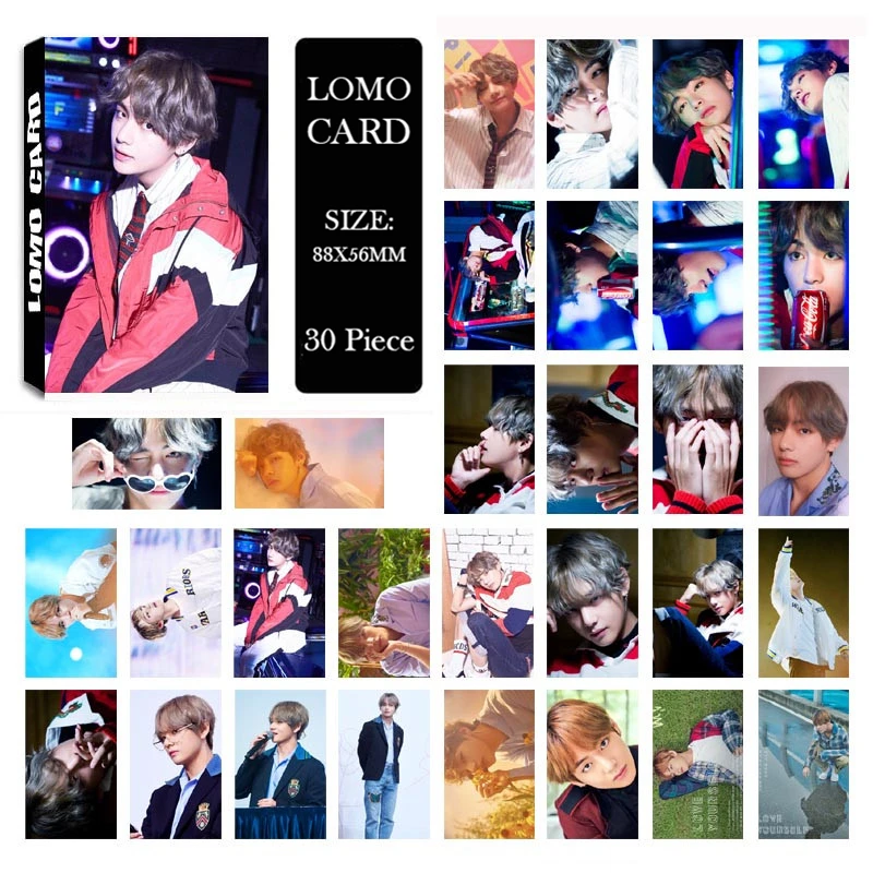 KPOP Bangtan Boys альбом V LOMO карты K POP Новая мода само сделанная бумага фото карта HD