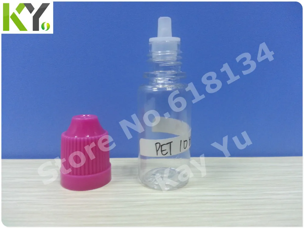 

Wholesale Free shipping--10ml PET childproof cap bottle with thin tip for 2500pcs by FedEx shipping E-cigarette