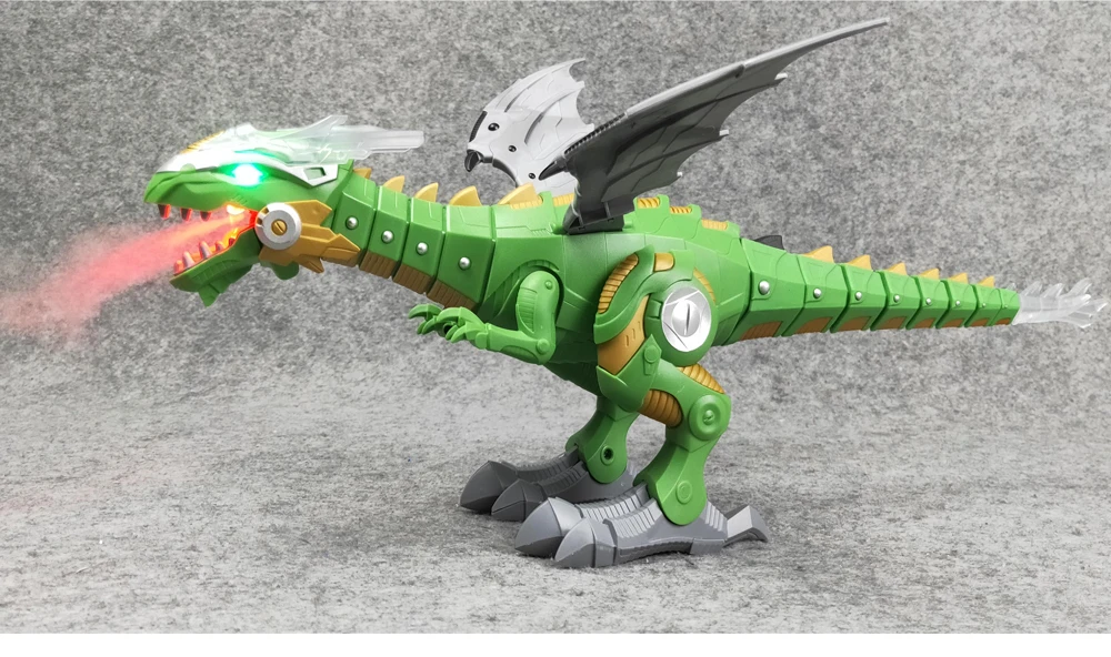Robô com Som Brinquedos para Crianças Brinquedo Elétrico Grande Tamanho Andando Spray Dinossauro Claro Dinossauros Mecânicos Modelo 8 Brinquedo elétrico grande tamanho andando spray dinossauro
