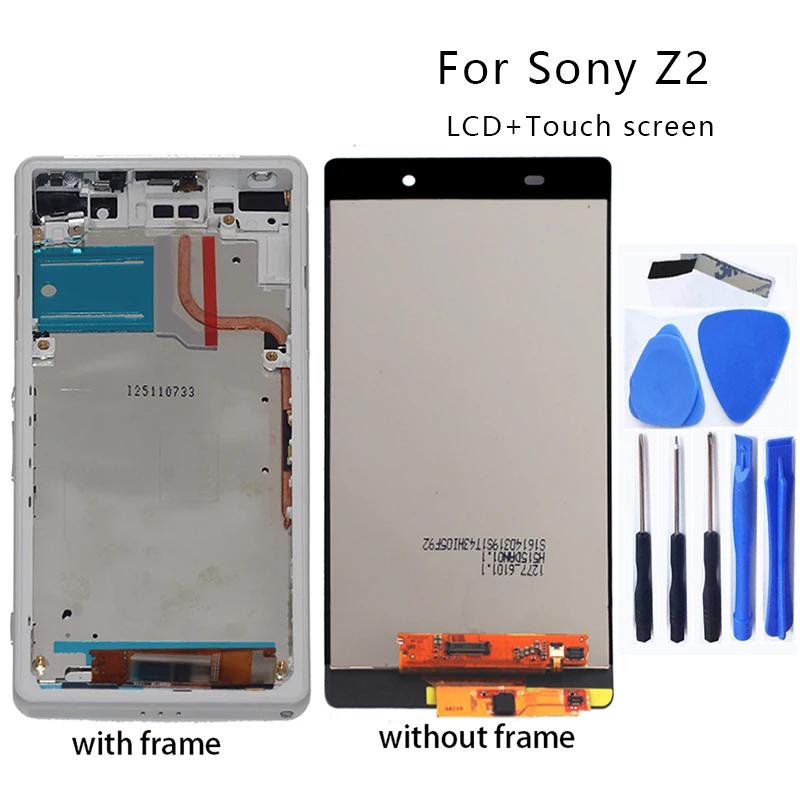 Дигитайзер сенсорного ЖК-экрана для Sony Xperia Z2 компоненты D6502 D6503 D6543 ЖК-дисплей +