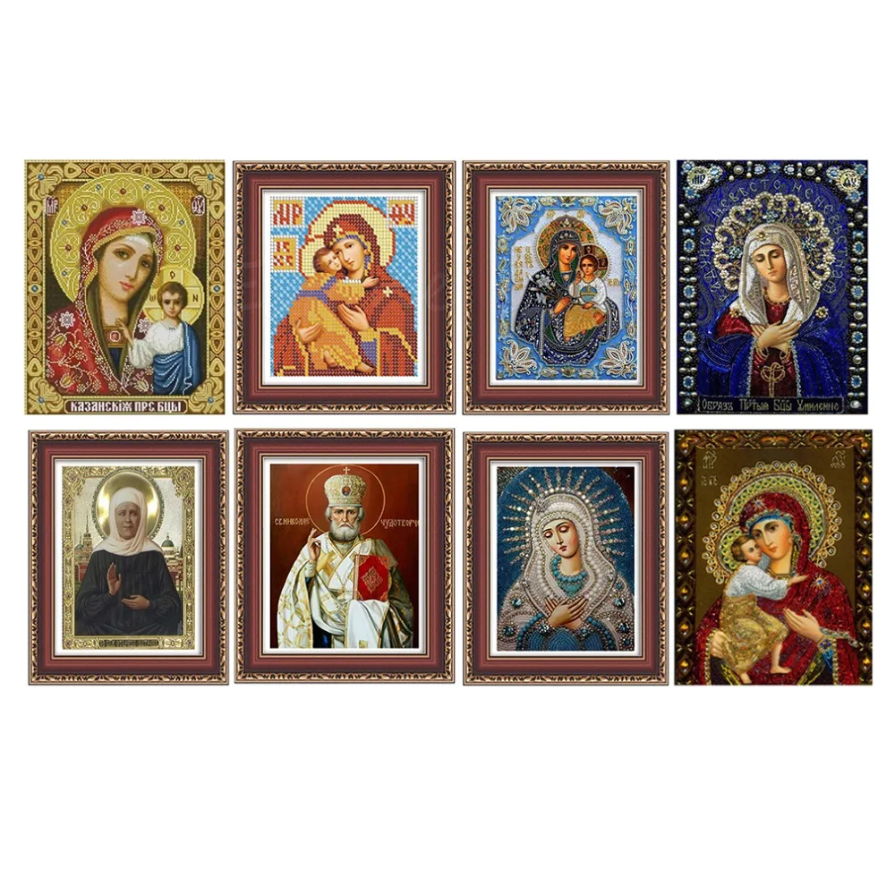 

30*40CM 5D DIY Religious Diamond Embroidery Painting Home Bedroom Decoration Mosaic Beadwork Pictures Rhinestones Cross Stitch
