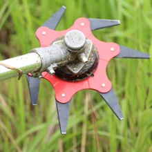 NEW Universal 6 Teeth Brush Trimmer Metal Blades Trimmer Head Brush Cutter Blade Garden Grass Trimmer Head For Lawn Mower