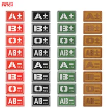 Blood Type Patch A+ B+ AB+ O+ Positive A B AB O + POS A- B- AB- O- NEG - Negative PVC Badge Morale Tactical Military Hook Patch kaleo kaleo a b