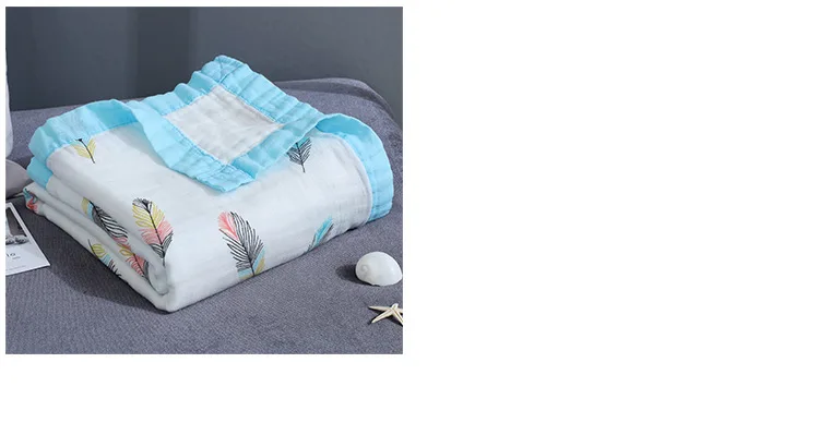 New 4 Layers Bamboo Baby Muslin Blanket Newborn Swaddles Soft Cartoon Blankets Bath Gauze Infant Wrap Sleepsack Multi-use Diaper (20)