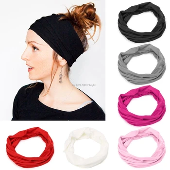 

Soft Women Elastic Stretch Running Wide Hairband Head Wrap Yoga Headband Turban