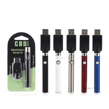 

10pcs Preheat Battery 510 Button Adjust Voltage Battery 350mah CBD Cartridge Tank fit with CE3 Vape Vaporizer Pen