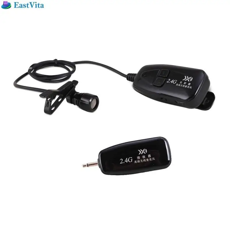 

EastVita 2.4G Wireless Lavalier Microphone with Voice Amplifier for Teachers Louder Speaker PA System Karaoke