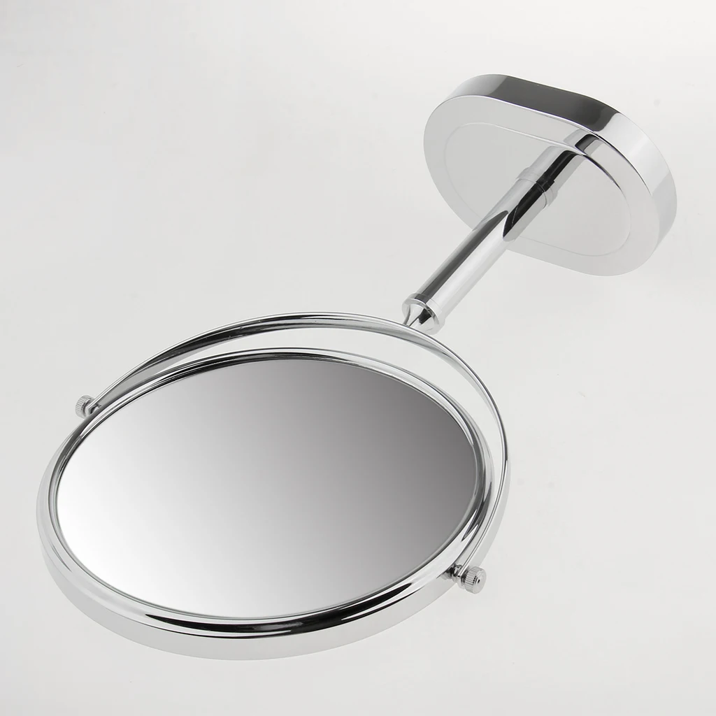 360&deg; Swivel Rotation 8 inches Free Stand Vanity Double Sided Makeup Shaving Mirror For Bathroom 3x Magnifying