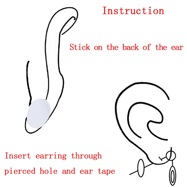 100 Patches Invisible Ear Lift Ear Lobes And Relieve Strain From Heavy  Earrings For Ear Lobe Support Tape For Stretched - AliExpress