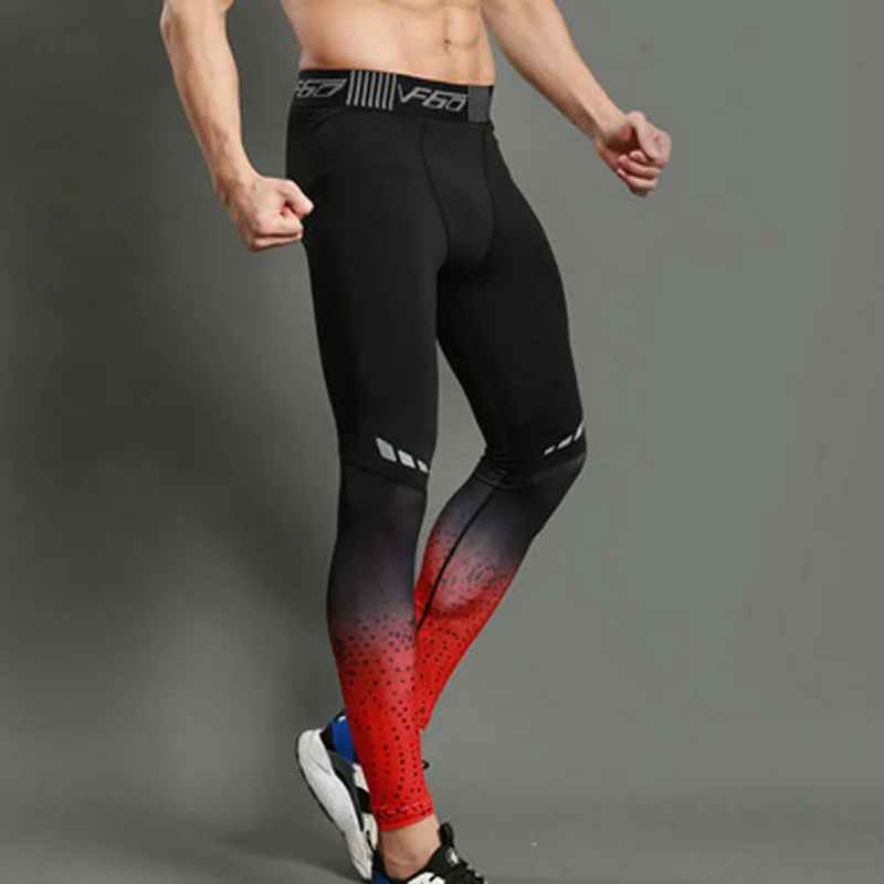 

HEFLASHOR Breathable Mens Tights Fitness Trousers Bodybuilding Pants Workout Leggings Quick Dry Long Male Stretch Sweatpants