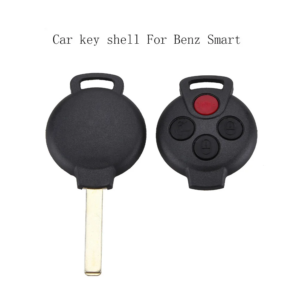 

3+1 Buttons Remote Key Case Fob Cover Uncut Blade Replacement For Mercedes Benz Smart Fortwo 2005-2015 key shell