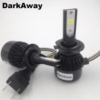 

DarkAway Best Car LED Headlights H7 H11 HB3 HB4 H8 H9 H10 H3 H16 H4 H27 H1 LED Bulbs for Auto Lights Mini All-in-One 60W 6400Lm